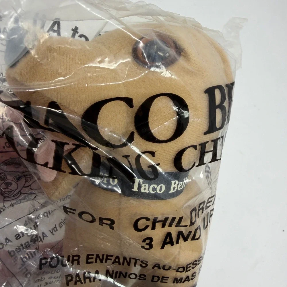 Vintage Taco Bell Talking Chihuahua Plush Toy Sealed New 1990s Applause Mascot